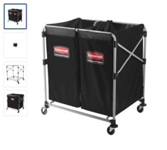 Rubbermaid Chariots X-Cart de 300L avec support pliant