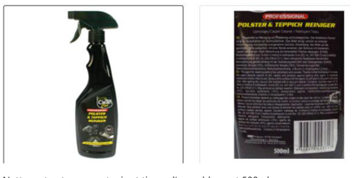 Nettoyant auto propre tapis et tissus 500ml